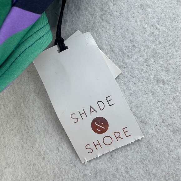 NWT Shade & Shore Women's Medium Floral Print Ruched Tie Front Bikini Top - Picture 2 of 9